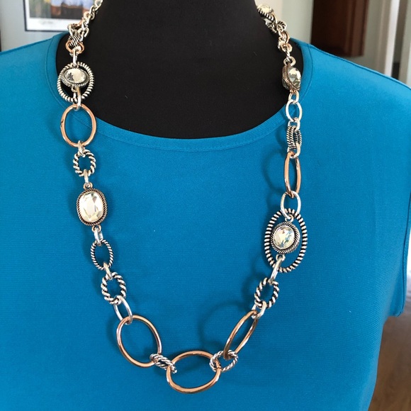 Premier Designs Jewelry - Premier Designs silver and rose gold necklace